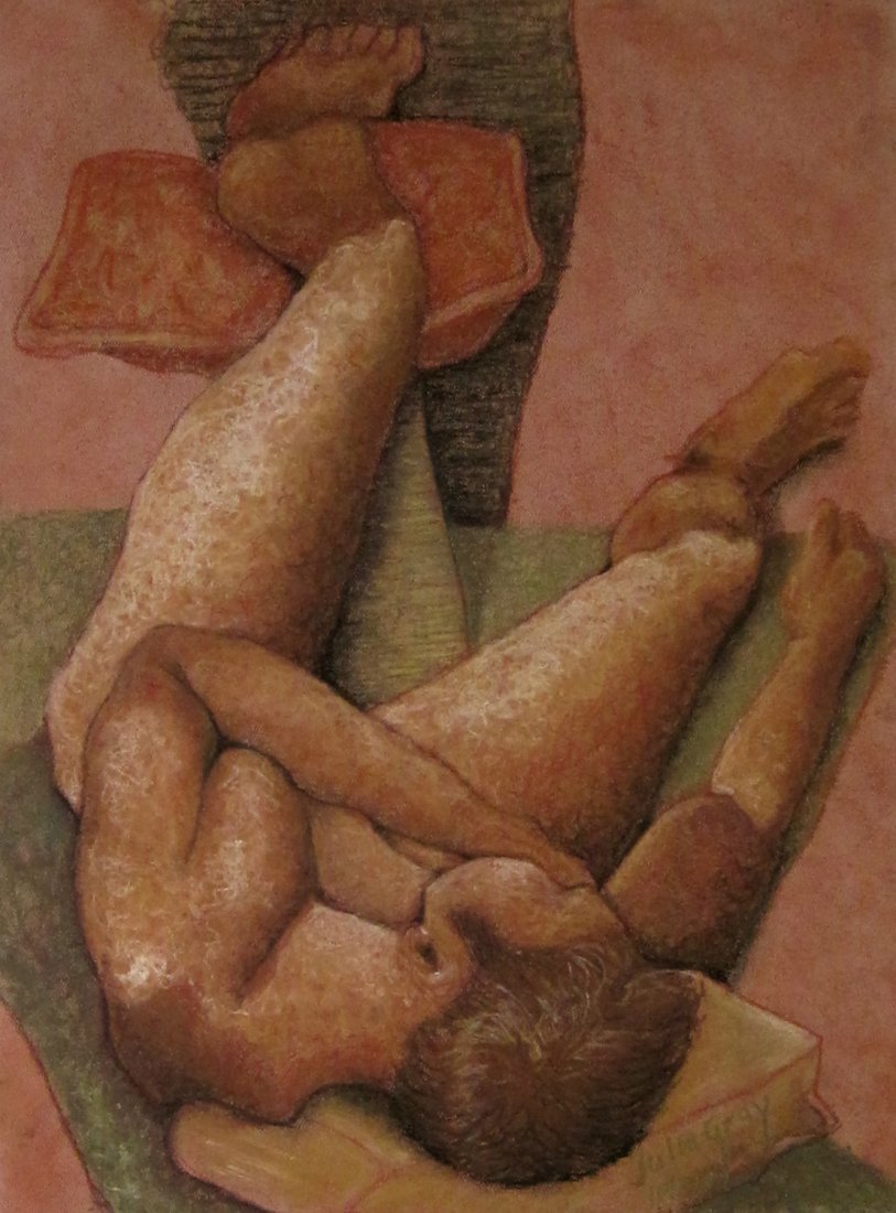 Julia C. Gray: Original Pastel "Samhain": You are bidding on Original Pastel drawing Artist Julia C. Gray titled "Samhain", part of her work as a Student. Pastel on paper 26x19. These works are for sale directly by the artist to raise money f