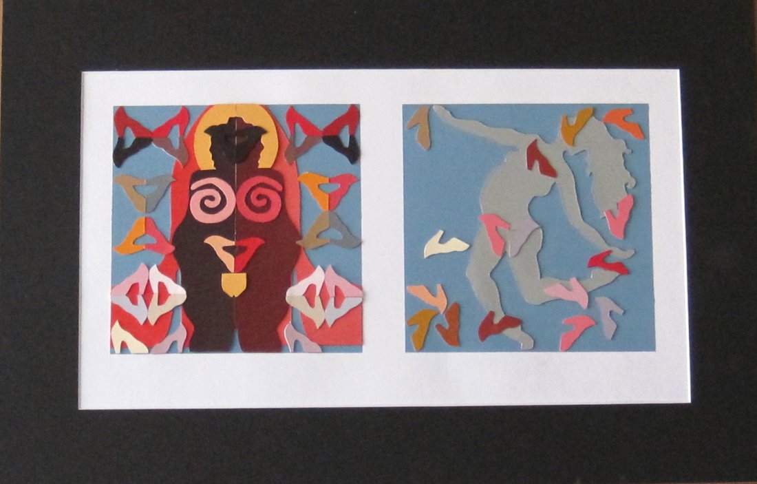Julia C. Gray: Orginal Collage "In Her Image': You are bidding on Original Collage by Artist Julia C. Gray titled "In Her Image", part of her work as a Student. Acrylic & Cut Paper Collage 12x18. These works are for sale directly by the artist to 