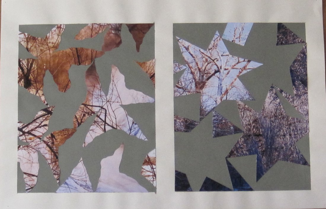 Julia C. Gray: Orginal Collage "Janice Trees": You are bidding on Original Collage by Artist Julia C. Gray titled "Janice Trees", part of her work as a Student. Acrylic & Cut Paper Collage 12x18. These works are for sale directly by the artist to 