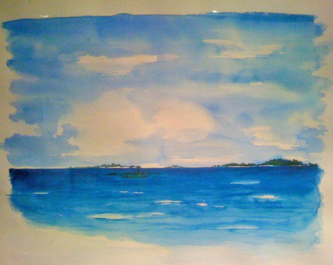 Caibarien, VIRUCHY DELGADO 2000: (Cuban, b. 1952), Watercolor on paper, 18 x 24 inches