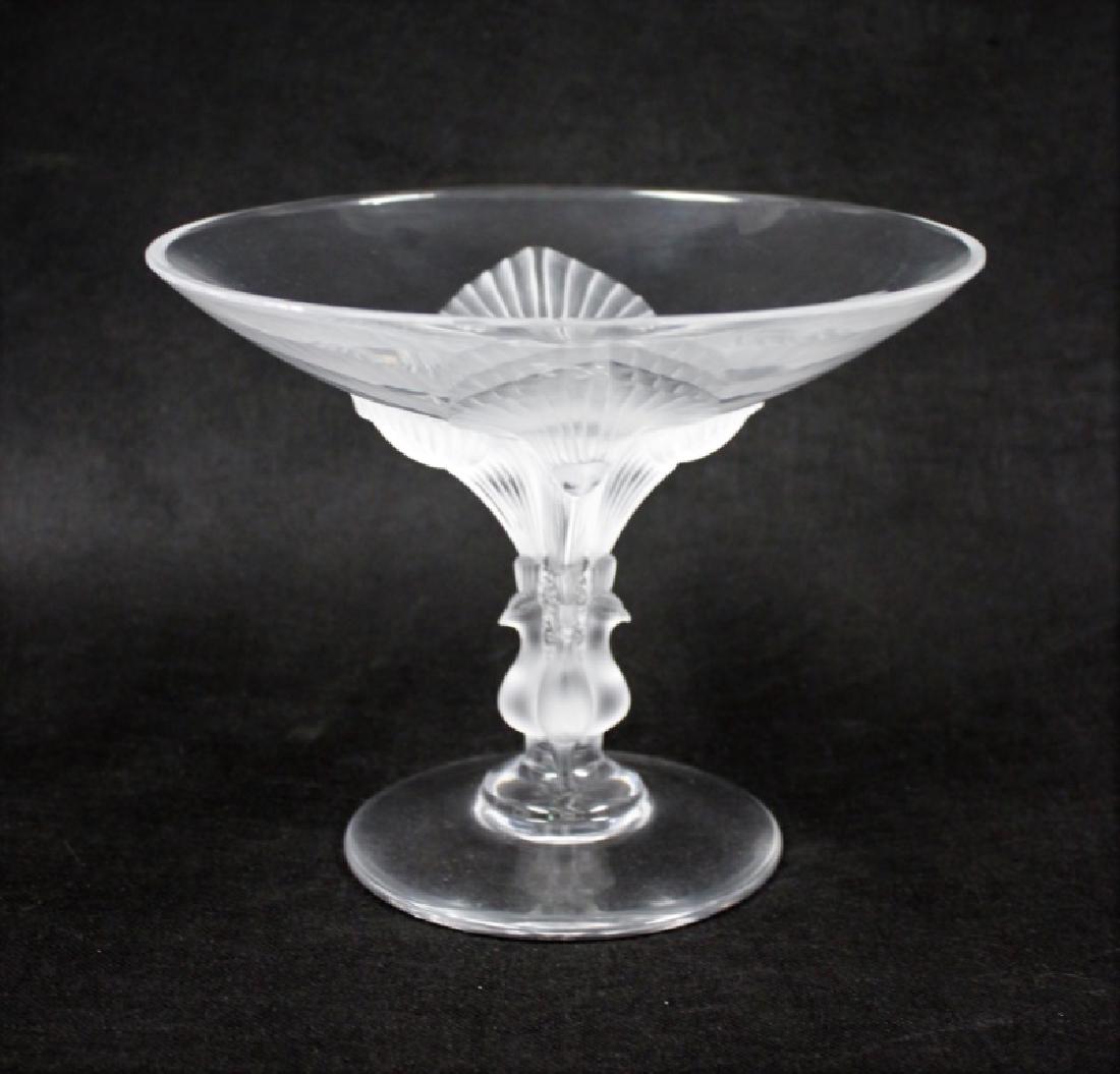 Lalique France Crystal Peacock Compote Centerpiece (1 of 6)