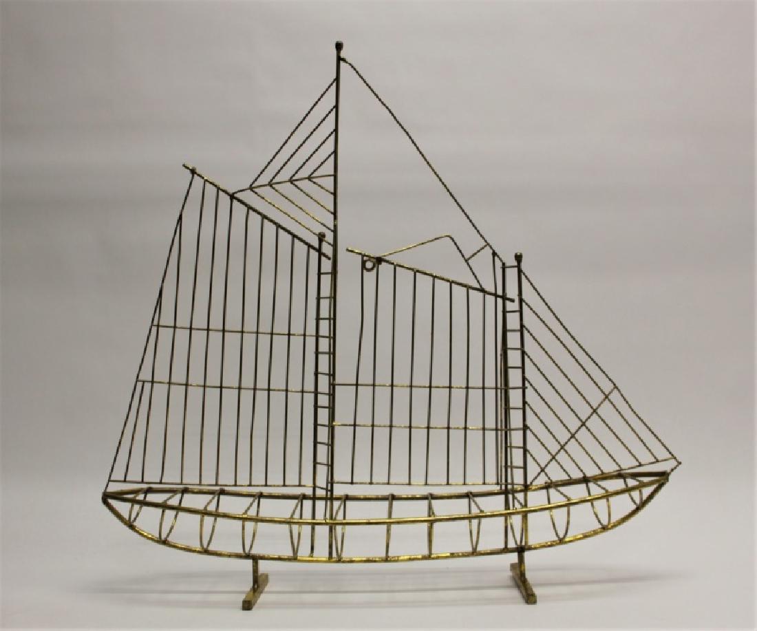 Vintage Curtis Jere Signed Sailboat Sculpture (1 of 6)