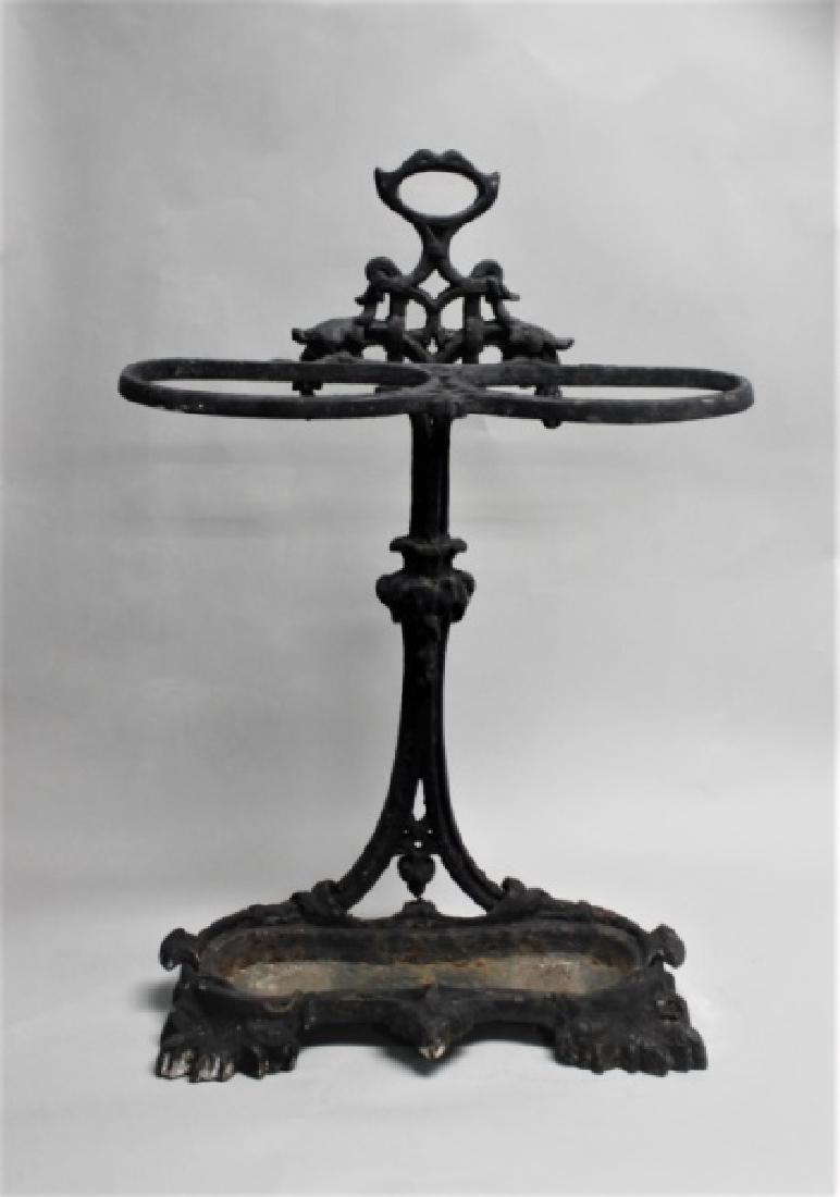 Antique 19th C Victorian Cast Iron Umbrella Stand (1 of 6)