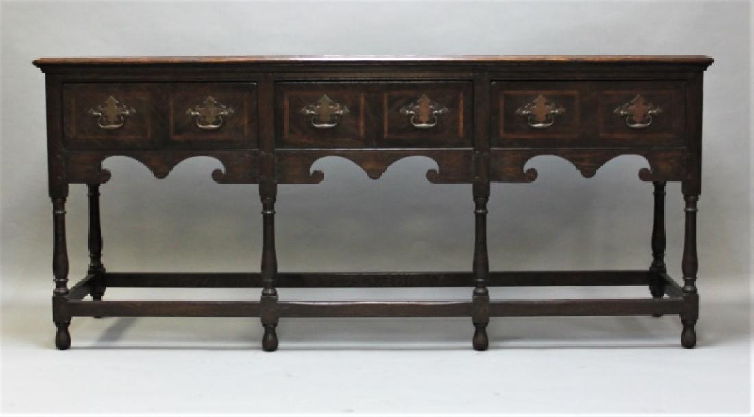 19C English Arts & Crafts Medieval Oak Server (1 of 5)