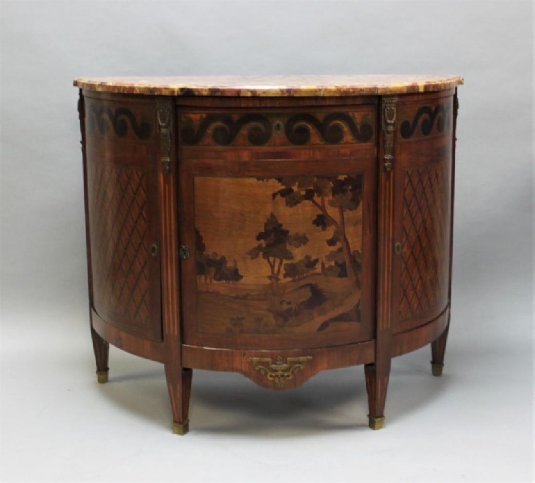 19th C Bedel & Cie French Demilune Commode (1 of 6)