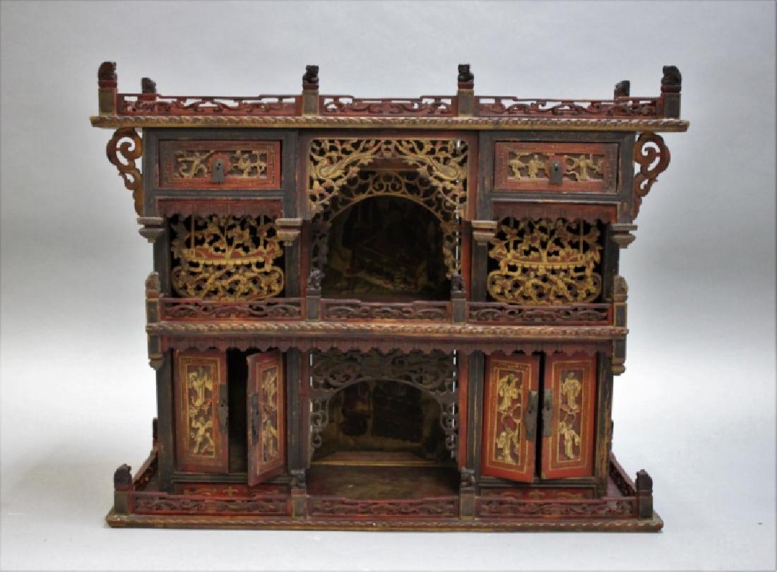 Antique Carved Chinese Buddhist Altar Cabinet Jul 09 2017