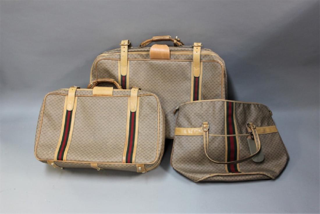 vintage gucci luggage set 5 piece