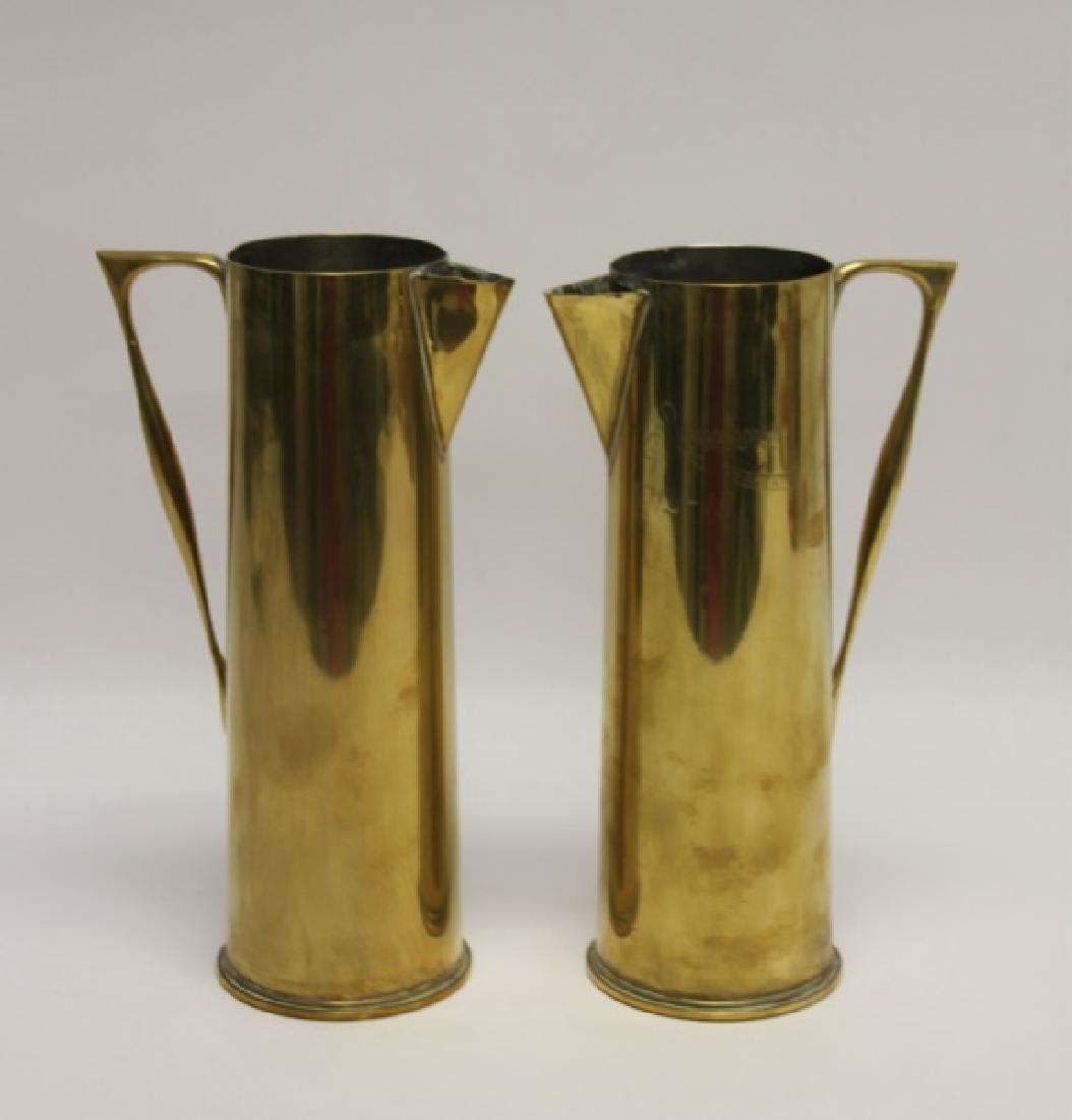 (2) WWI Trench Art Artillery Shell Beer Pitchers (1 of 9)