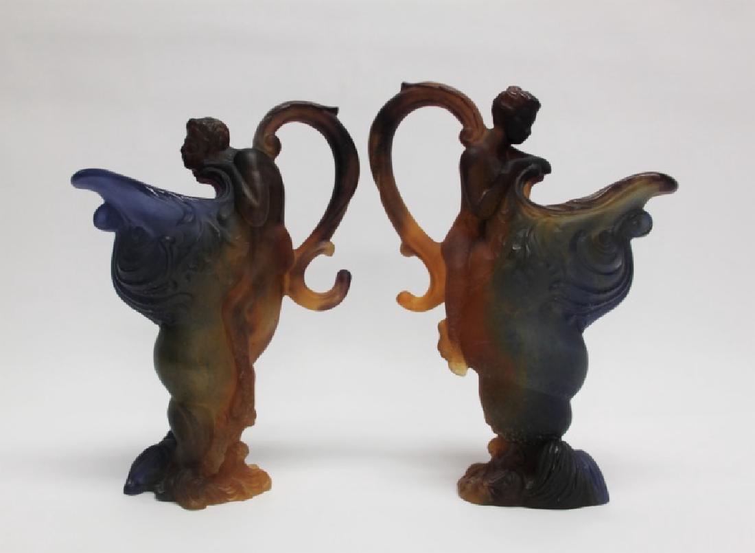 (2)French Daum Pate de Verre Mythologie Pitchers (1 of 10)