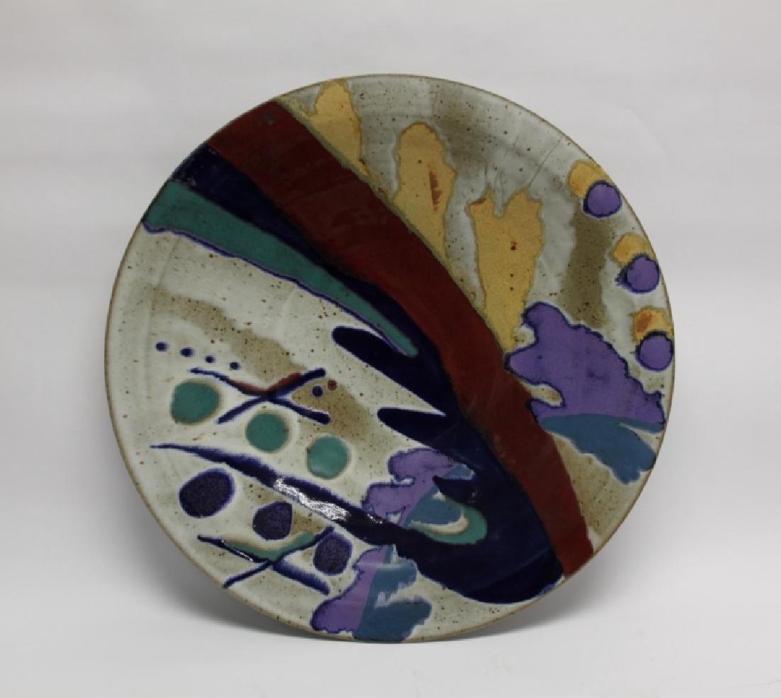 Ken Pick Large Glazed Pottery Charger (1 of 6)