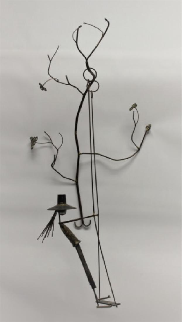 Kinetic Wall Sculpture Girl Swinging from Tree (1 of 8)