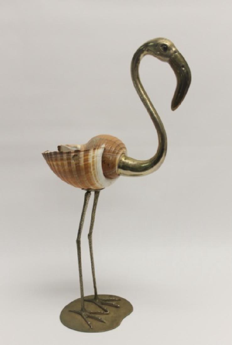 Binazzi Foresto Sea Shell Brass Flamingo Sculpture (1 of 9)