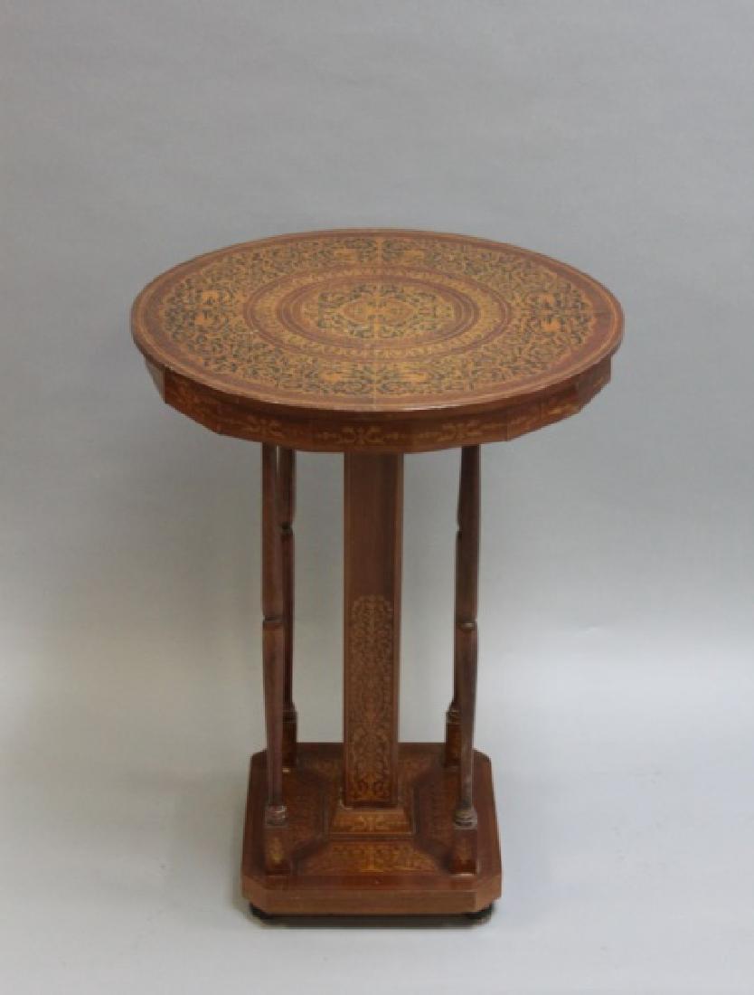 Italian Renaissance Marquetry Side Table (1 of 8)