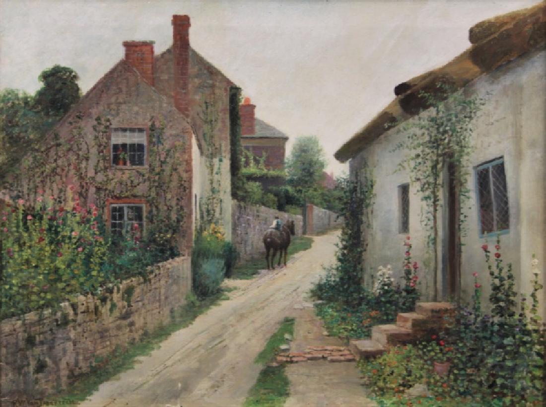 R. W. Boskerck (Am. 1855-1932) Oil /Canvas Village (1 of 7)