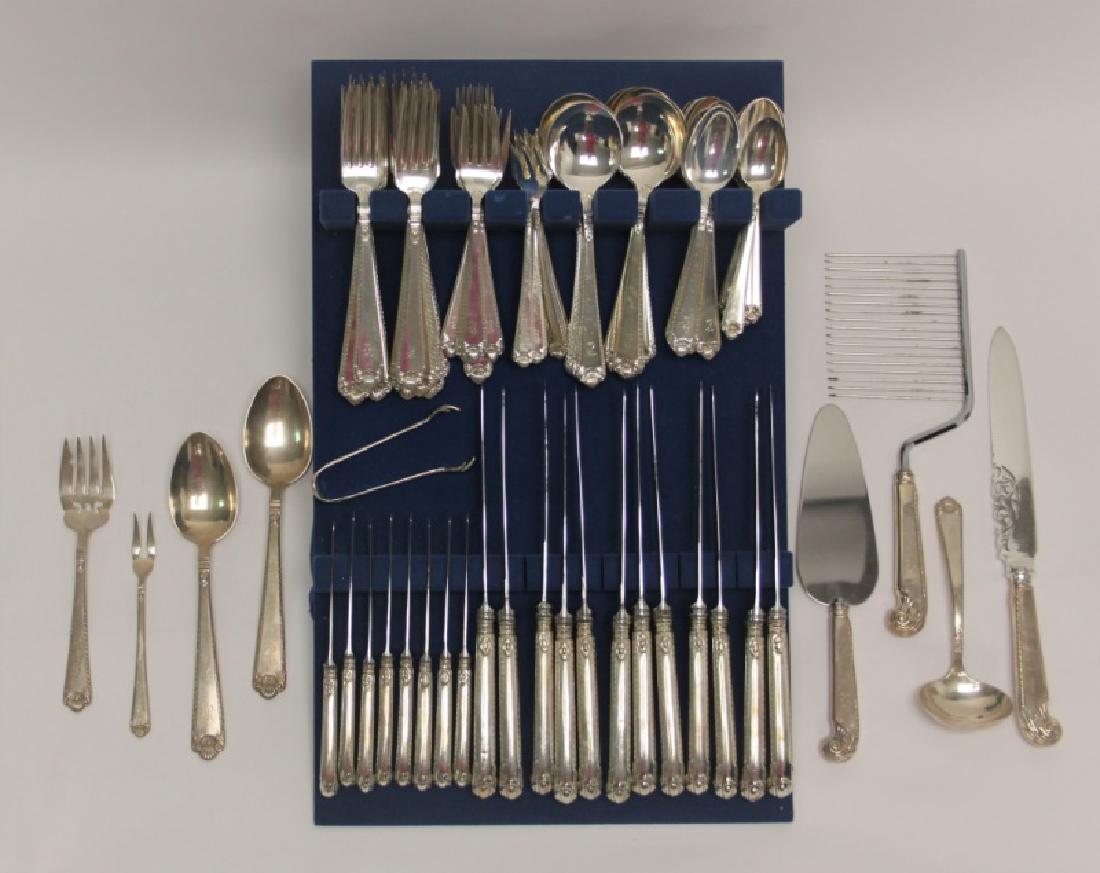 (113) Pc Birks Sterling "George II" Flatware Set (1 of 8)