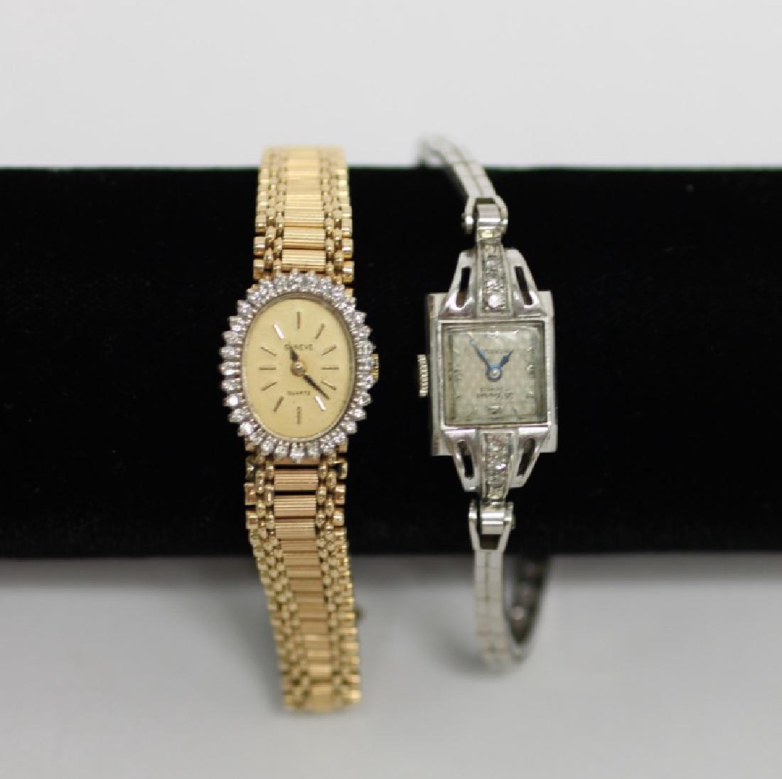 (2) Vintage 14K Gold & Diamond Ladies Watches (1 of 10)