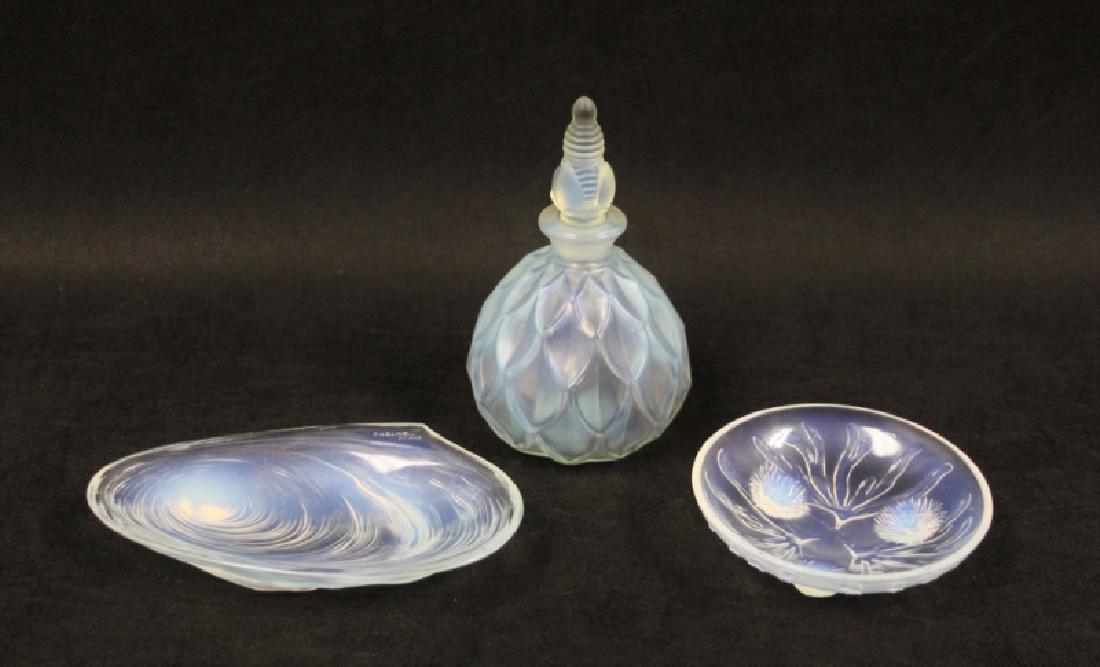 (3) Sabino French Art Deco Art Glass Perfume,Trays (1 of 10)