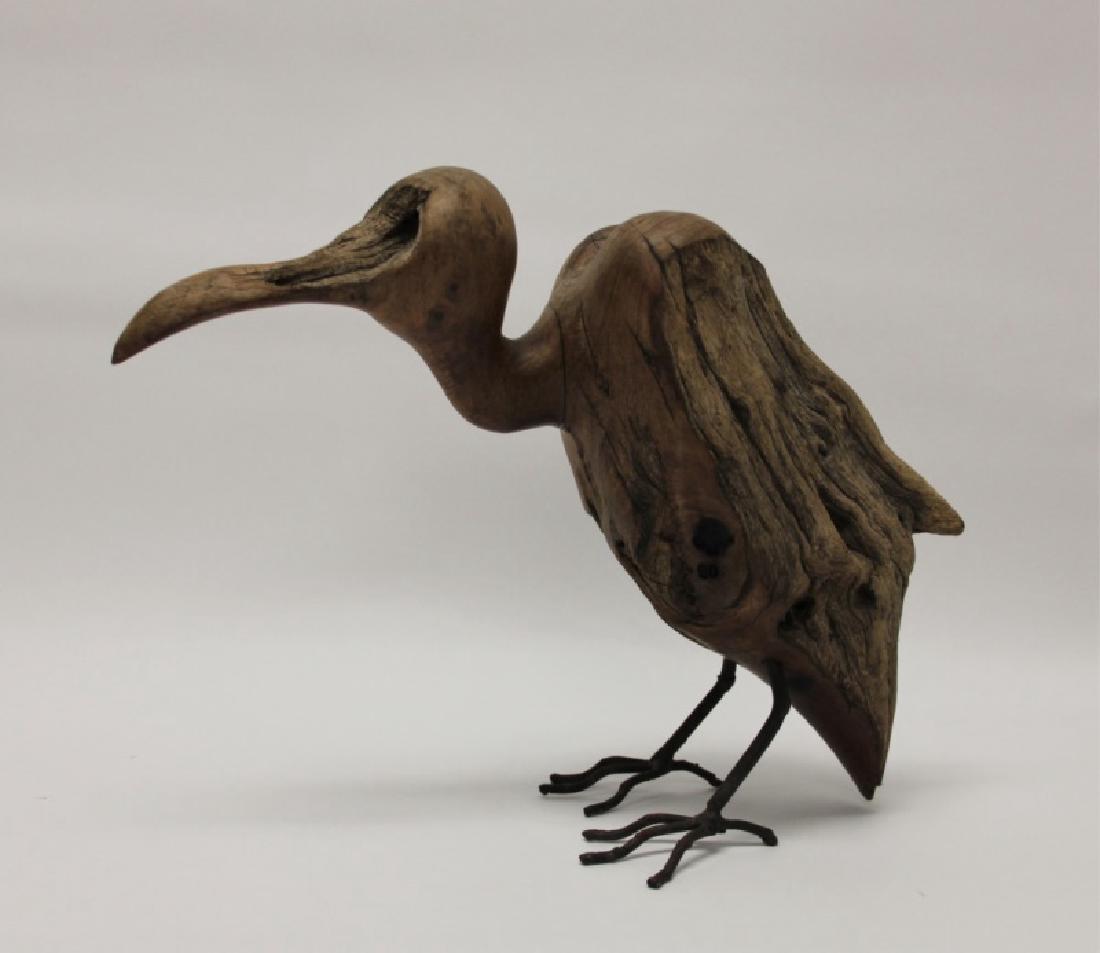 Vintage Brutalist Driftwood Vulture w/ Iron Claws (1 of 9)