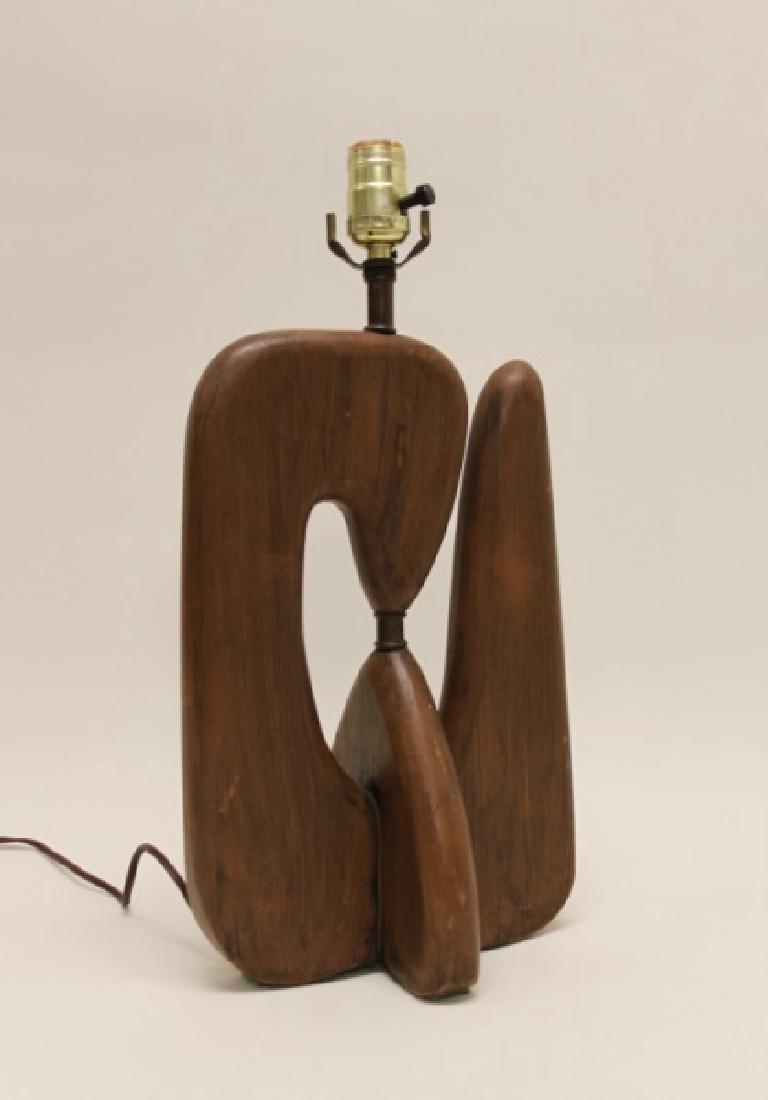 1950's MCM Noguchi Sculptural Wood Table Lamp (1 of 10)