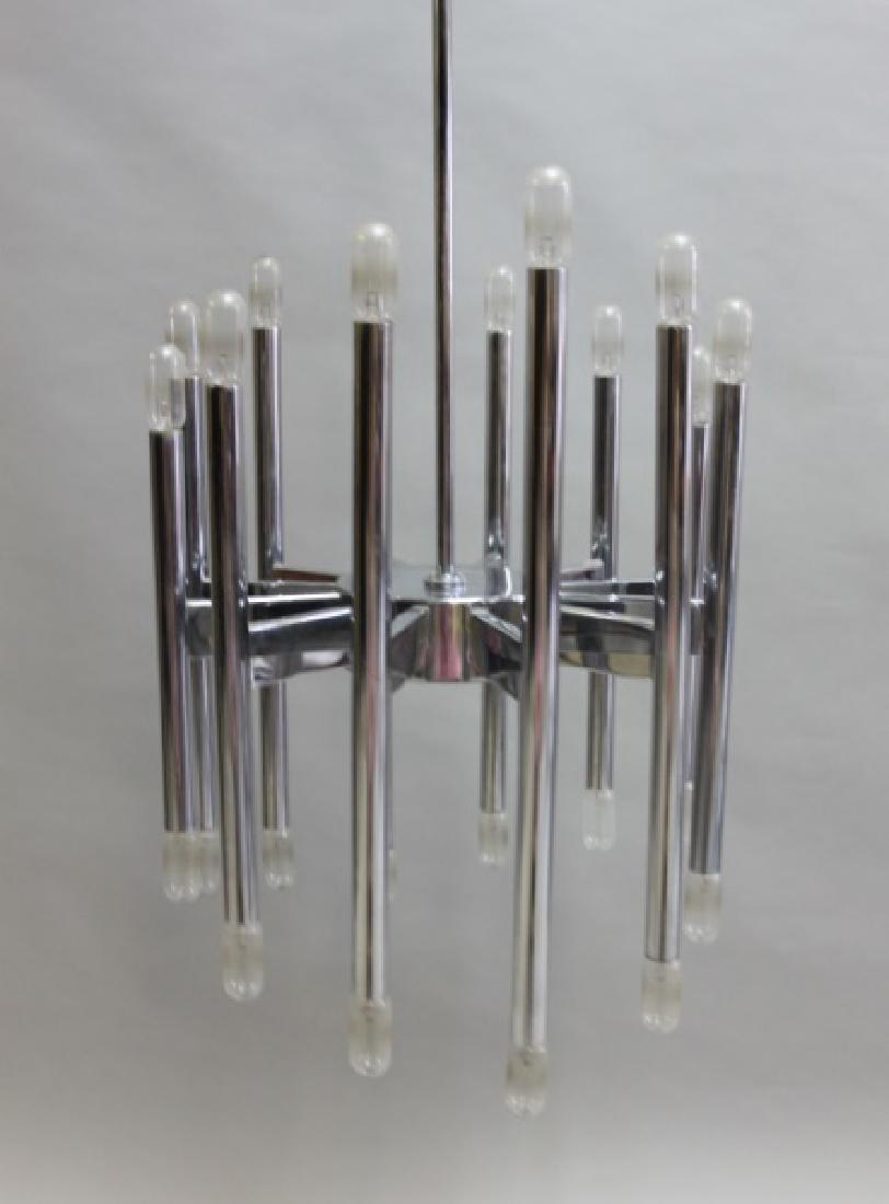 Gaetano Sciolari 1960's 12-Rod Chrome Chandelier (1 of 6)