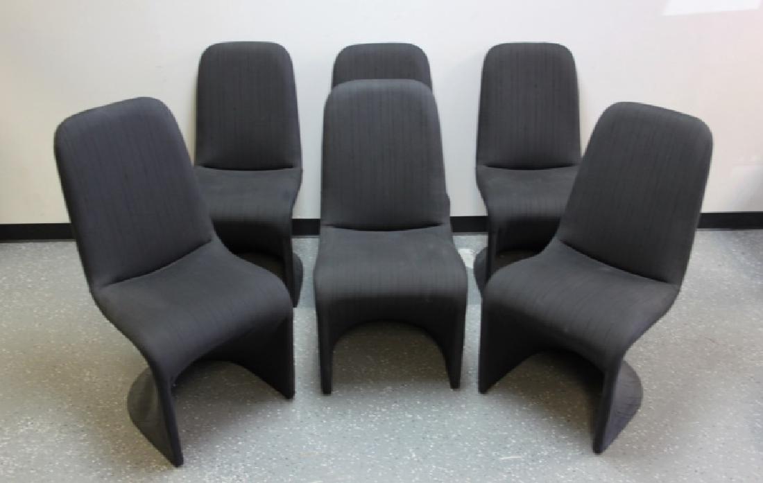 (6) Upholstered Verner Panton Style Dining Chairs (1 of 10)