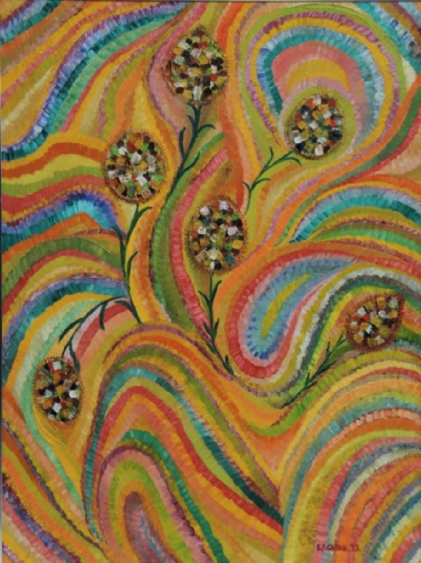 E.F. Cardin 1973 MCM American Pop Art Oil Painting (1 of 7)