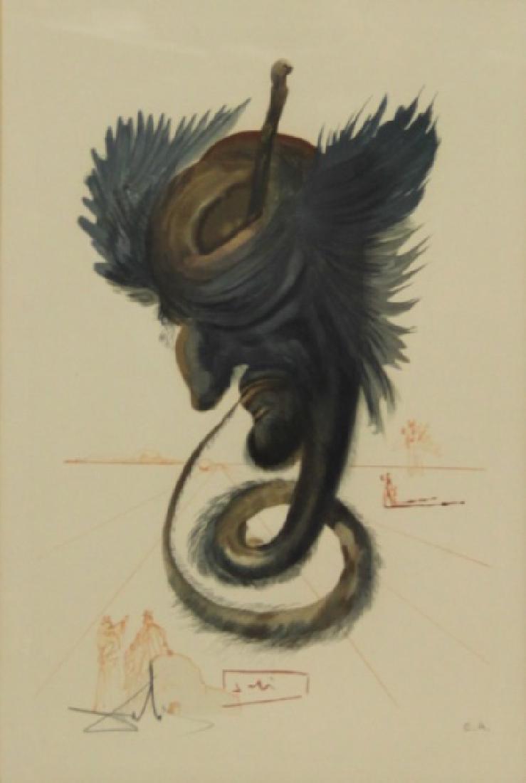 Salvador Dali 1904-1989 Woodblock,The Black Cherub (1 of 5)