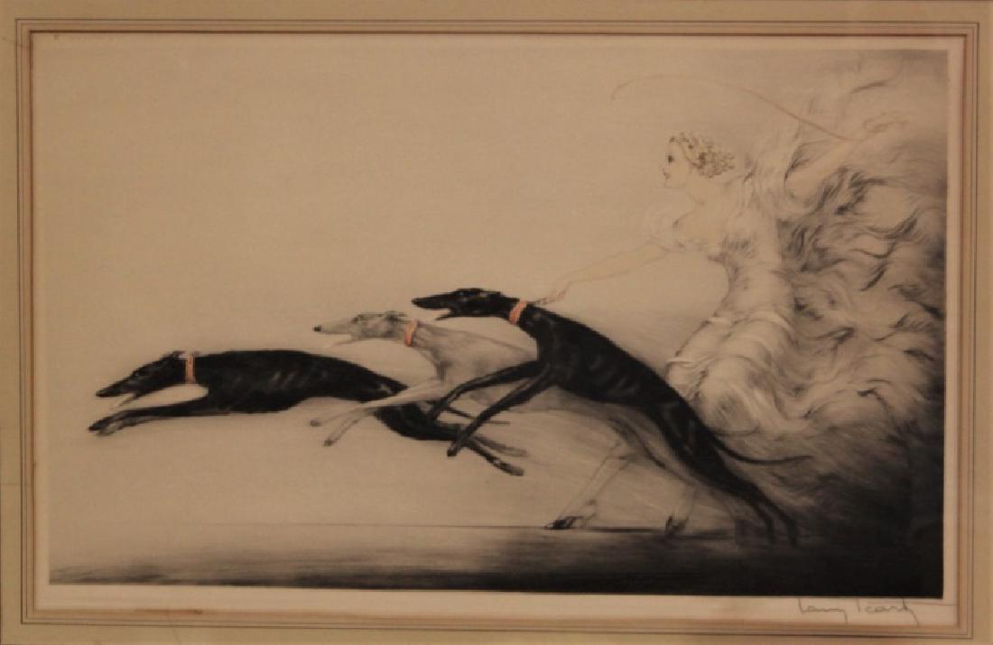 Louis Icart Etching "A Unique Variation of Speed" (1 of 3)