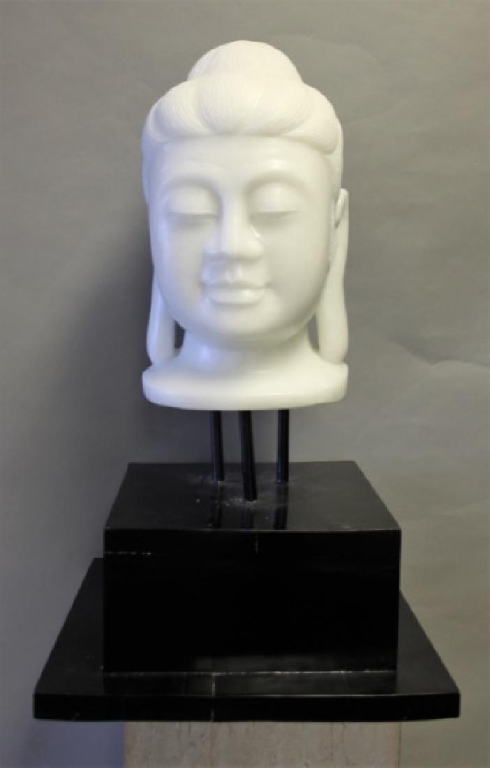 Vintage Large Carved Marble Buddha Head (1 of 8)
