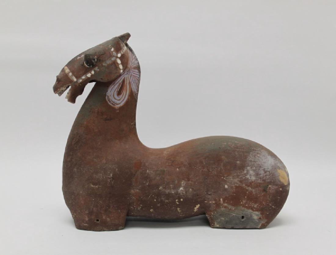Han Dynasty Painted Pottery Horse, 206 BC - 220 AD (1 of 10)