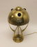 Austrian Art Nouveau Brass & Chunk Glass Lamp - 2
