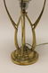 Austrian Art Nouveau Brass & Chunk Glass Lamp - 4