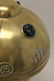 Austrian Art Nouveau Brass & Chunk Glass Lamp - 6
