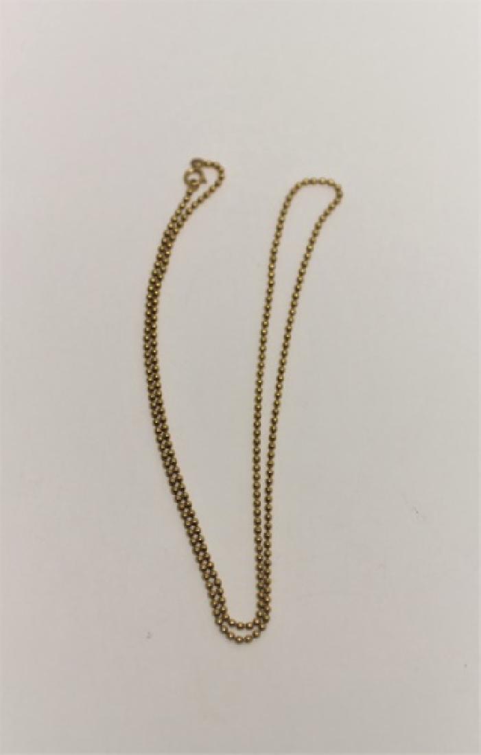 Vintage 18K Gold Bead Chain Necklace (1 of 4)