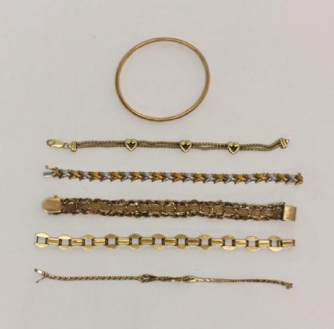 (6) Vintage 14k Gold Bracelets