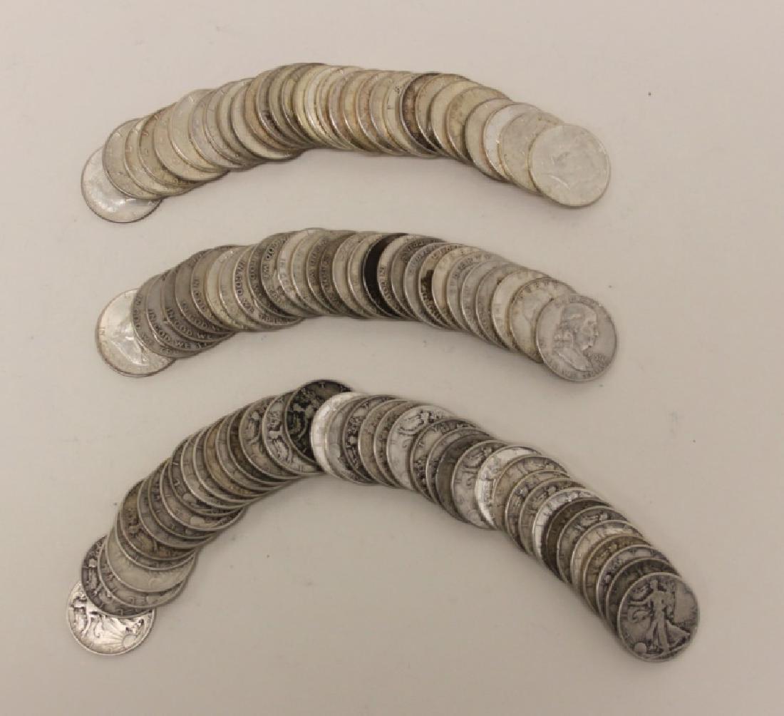 (100) $50 Kennedy, Franklin & Liberty Half Dollars (1 of 6)