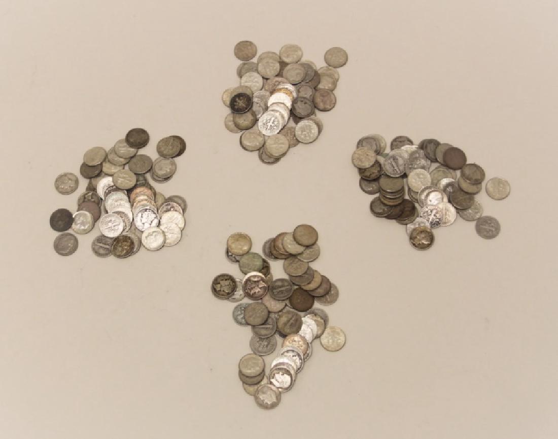 (250) $25 90% Silver Roosevelt & Mercury Dimes (1 of 5)