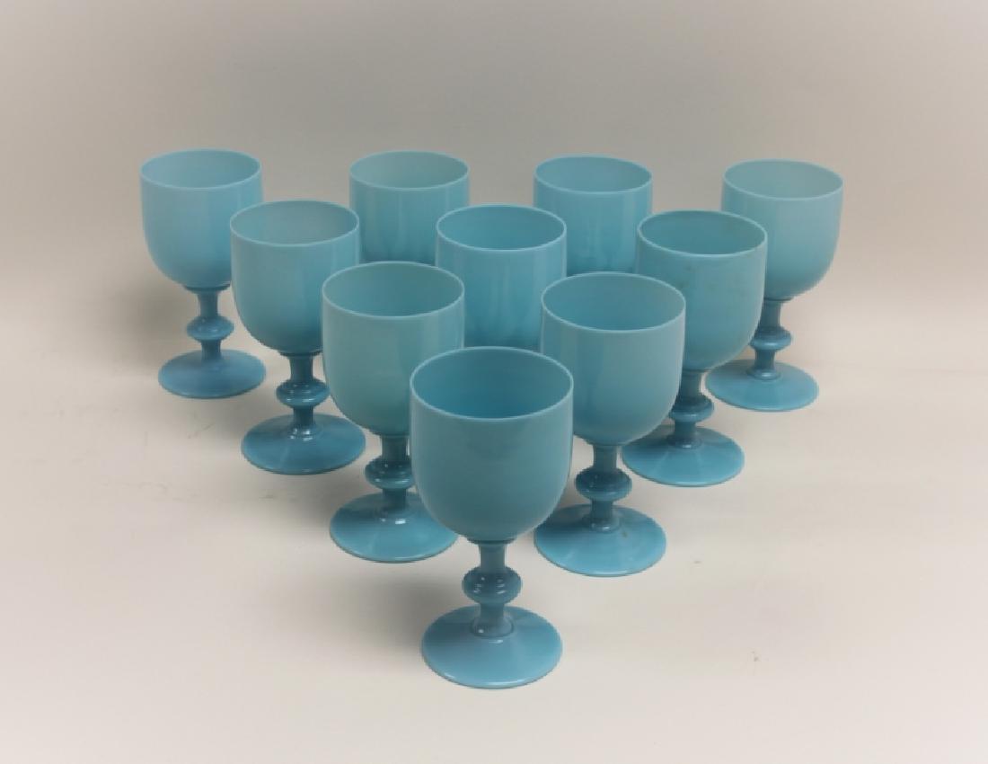 (10) French Portieux Vallerysthal Opaline Goblets (1 of 2)