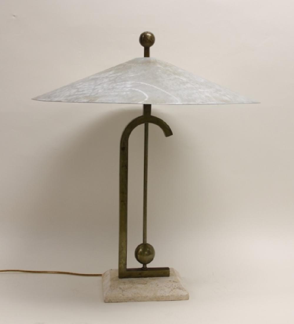 Maitland Smith Burnished AL, Brass & Coral Lamp (1 of 8)