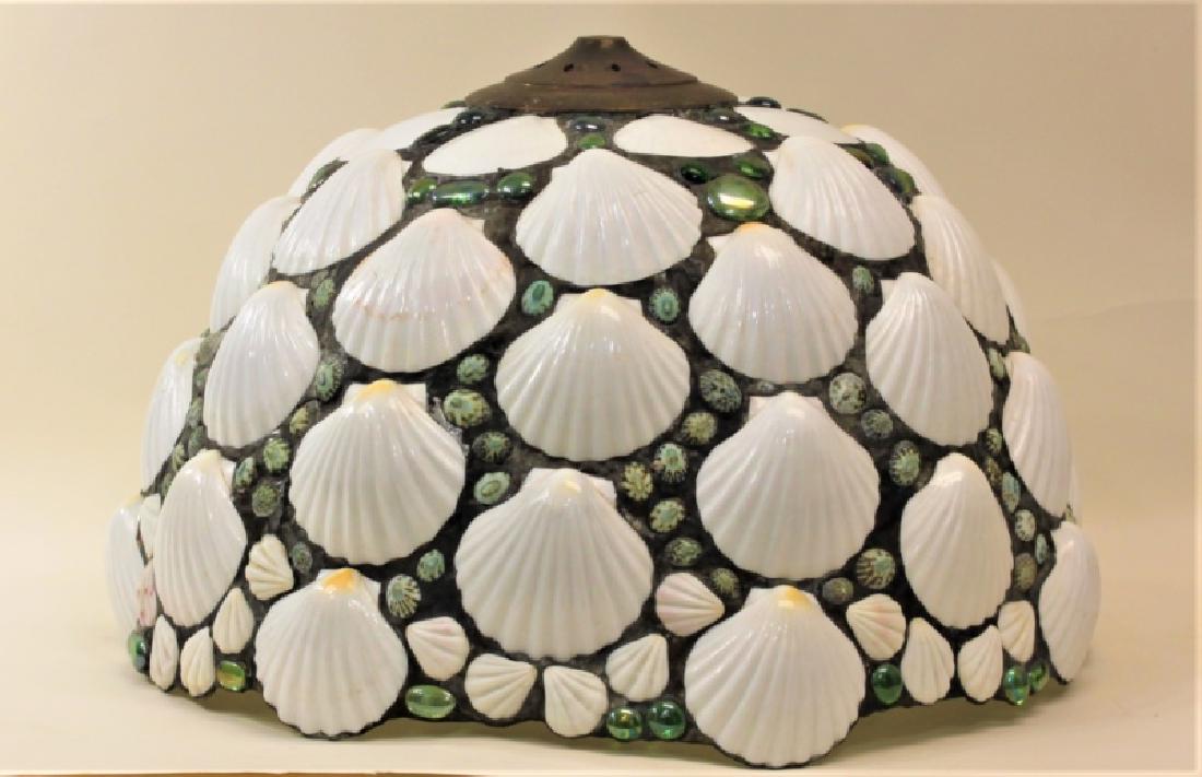 Vintage Shell & Glass Pebble Leaded Lamp Shade (1 of 3)