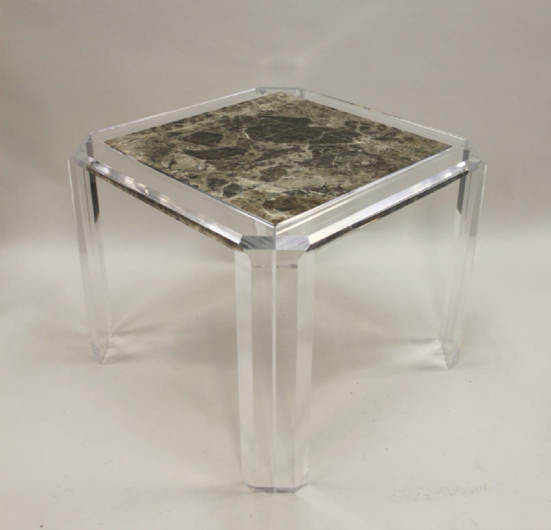 Les Prismatiques Lucite & Marble Game Table (1 of 9)