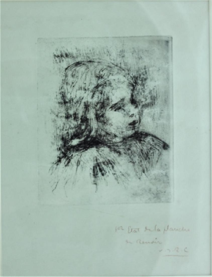 Pierre Auguste Renoir 1841-1919 Etching of Claude (1 of 5)