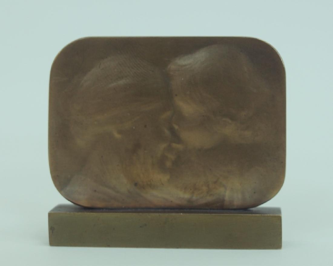 Ovide Yencesse 1869-1947 Art Nouveau Bronze Plaque (1 of 2)