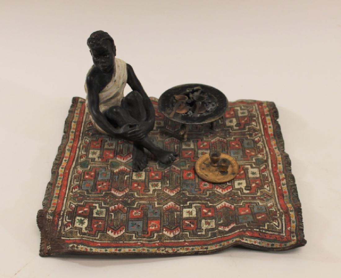 Franz Bergman Orientalist Bronze Nubian on Carpet (1 of 10)