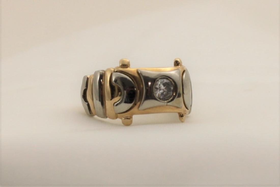 14k White & Gold Designer Ring w .5 carat Diamond (1 of 6)