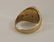 18k Men's Gold Ring w Emerald Green Jade - 5
