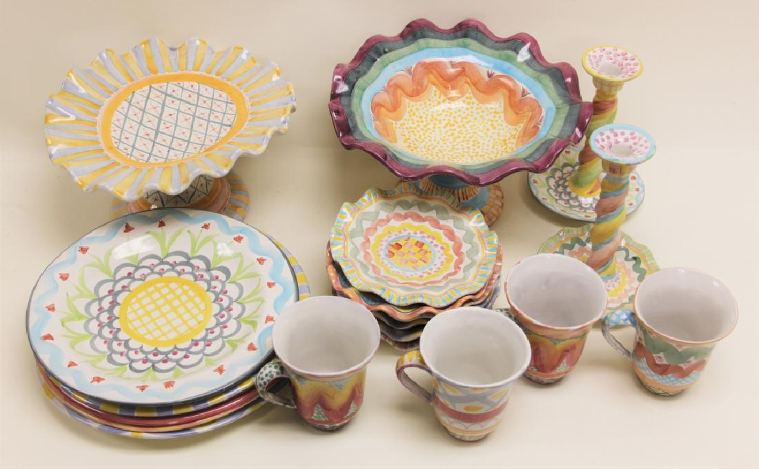 21pc Mackenzie Childs Dinner Plates & Centerpieces (1 of 16)