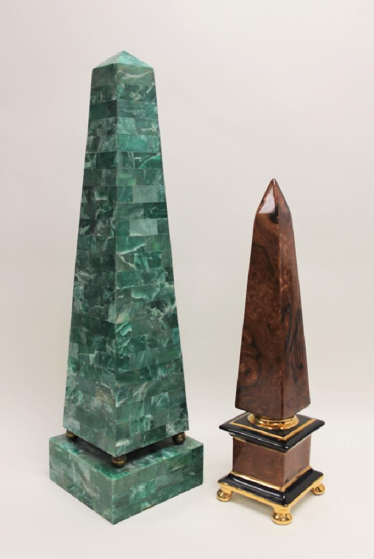(2) Obelisk, Maitland Smith Onyx & Italian Obelisk (1 of 10)
