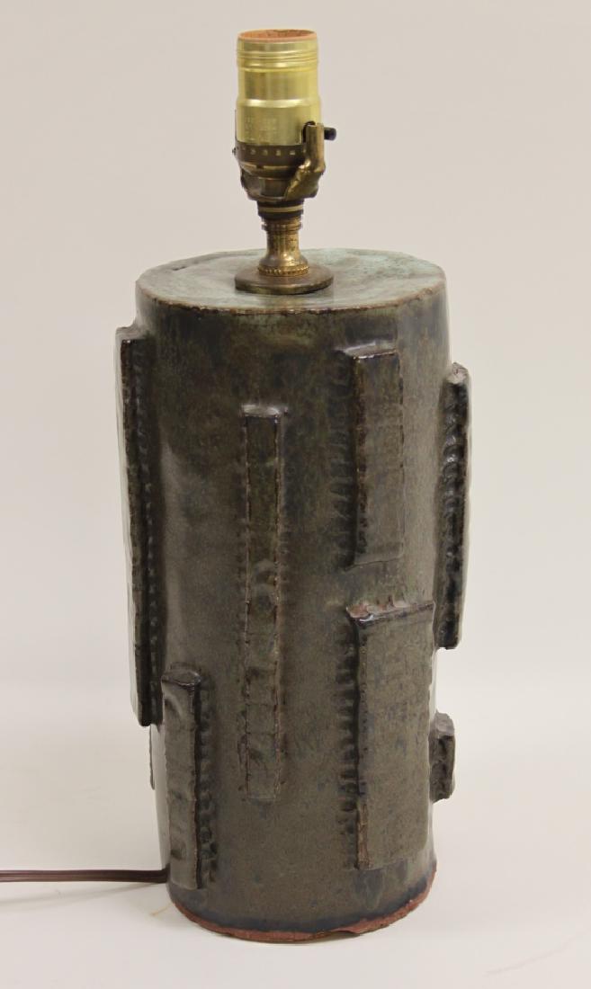 Vintage Glazed Sewer Tile Clay Pipe Brutalist Lamp (1 of 6)