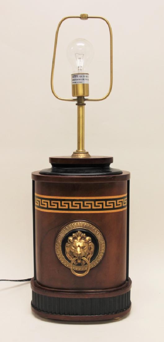 Versace Lamp w Greek Key & Brass Lions Head (1 of 7)